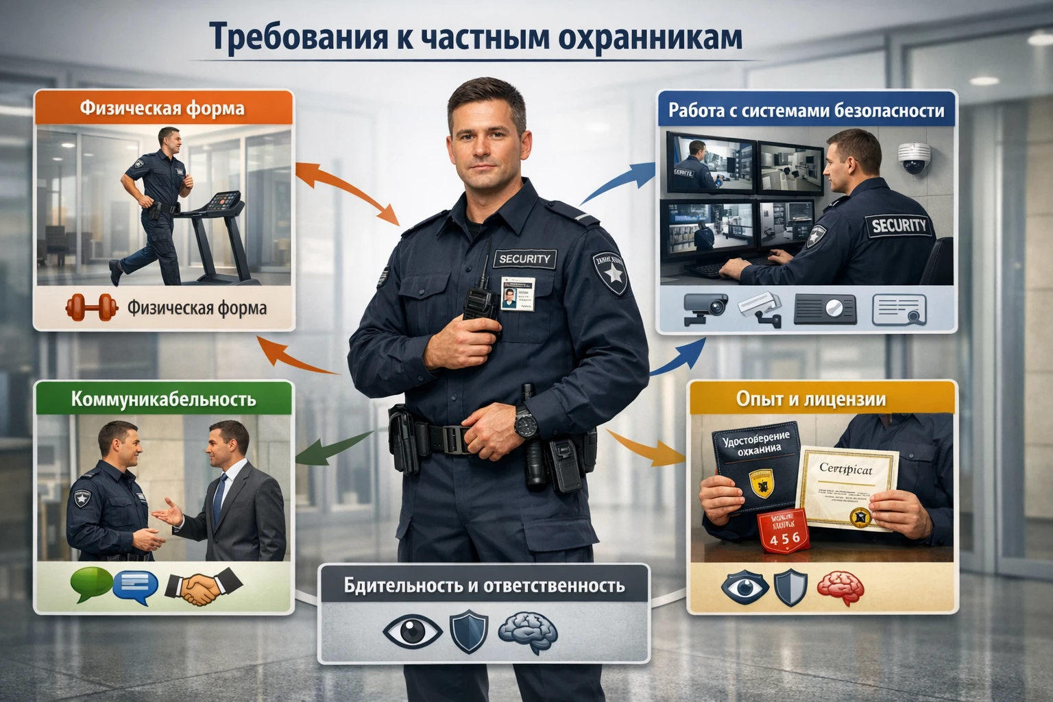 Требования к частным охранникам: навыки, опыт и личные качества Требования к частным охранникам: навыки, опыт и личные качества