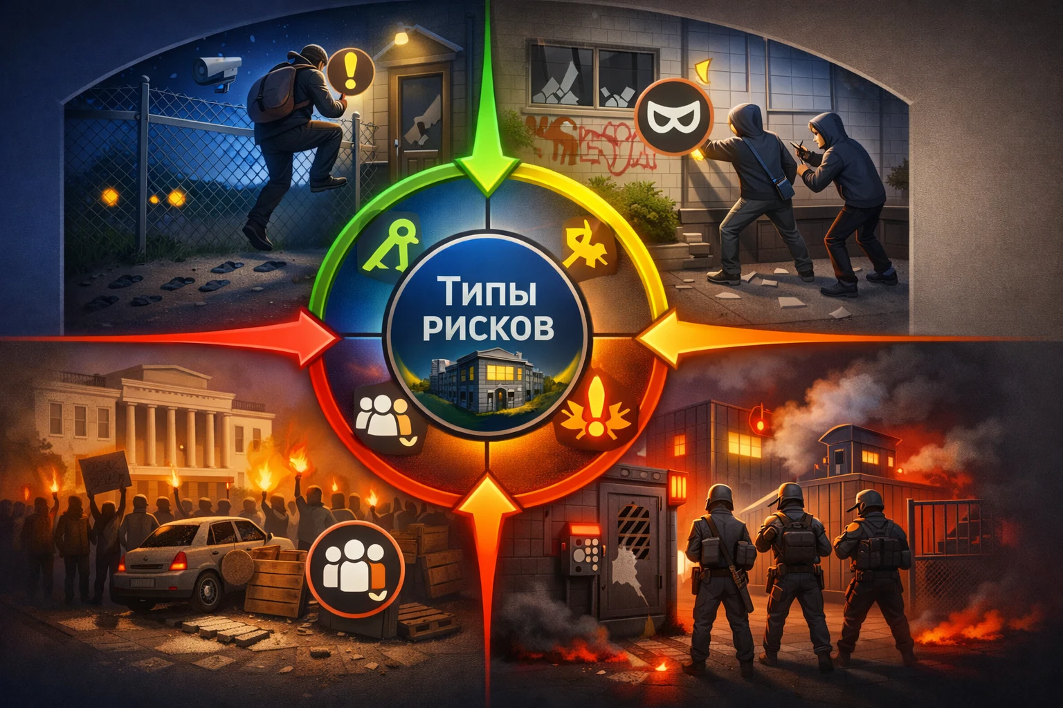 Основные типы рисков для объектов Основные типы рисков для объектов